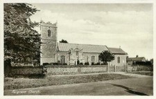 PRINTED POSTCARD OF PALGRAVE CHURCH, (NEAR DISS / EYE), SUFFOLK