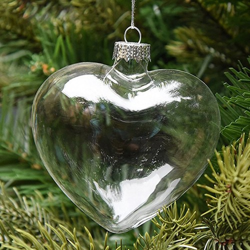 12x clear christmas baubles - 12x,