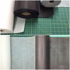 Interfacing Iron on & Sew On White & Black Light, Medium ,Heavy Weight 75cm Wide