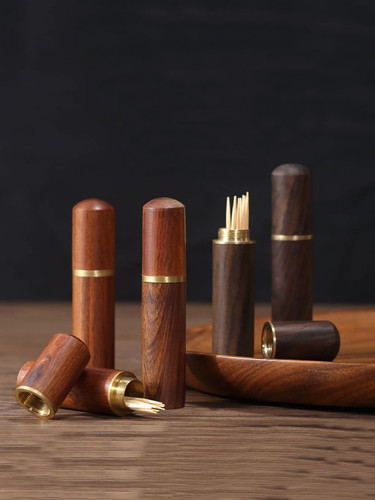 1pc wooden toothpick holder - toothpick,
