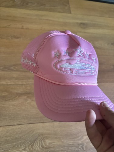 Corteiz pink mesh trucker - mesh, hat