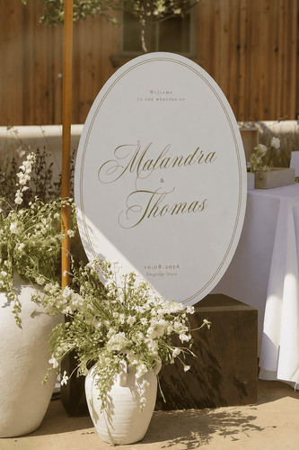 Personalised oval wedding - personalised,