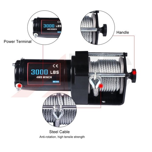 Electric cable winch recovery - winch,