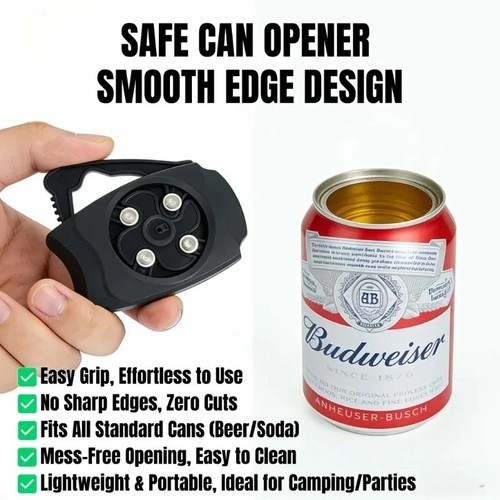 Safe smooth edge can opener - smooth,