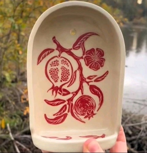 Handmade ceramic altar candle - handmade,