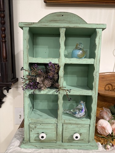 Vtg wood shelf drawer - shelf,