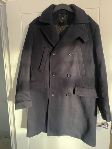 Men black peacoat - men's,