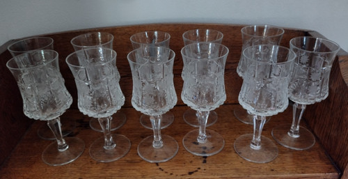 Set cut crystal wine - set, 11