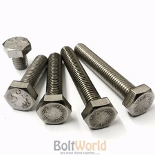 M8 A4 MARINE GRADE STAINLESS STEEL FULLY THREADED BOLT SET SCREW HEXAGON HEX 933