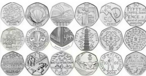 Cheapest 50p coins fifty - 50p,