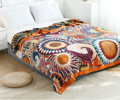 Large boho sofa throw - boho,