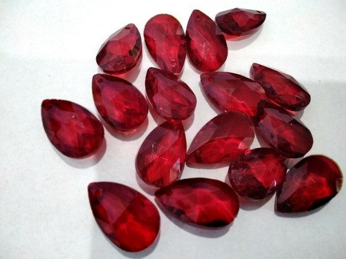 Faceted teardrop glass - faceted,