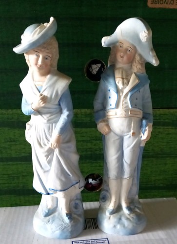 Large pair antique - large, bisque