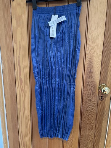 Zara wrinkled blue satin - zara,