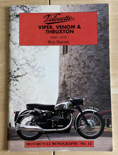 Velocette Viper, Venom & Thruxton 1956-70 by Roy Bacon 1990 Motorcycle Ephemera