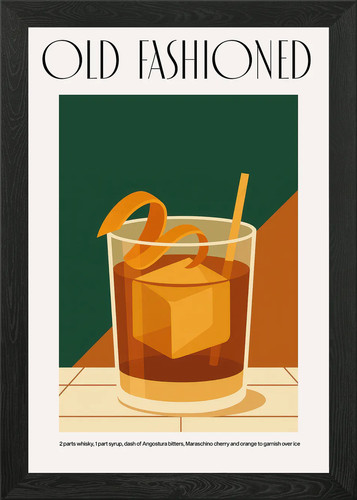Old fashioned cocktail - old,