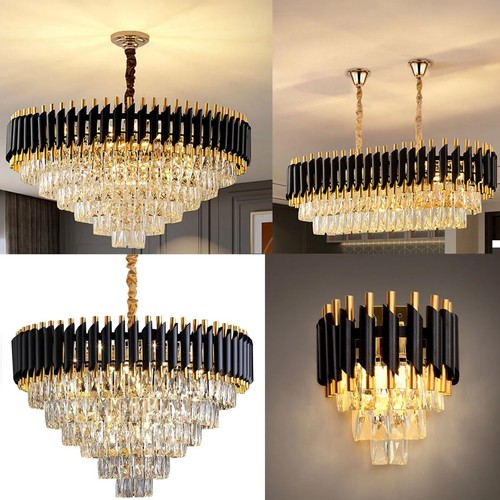 Modern chandelier lamp - modern, black