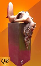 ART DECO BRONZE FIGURINE SCULPTURE STATUE EROTIC NUDE LADY NAKED FIGURE ORNAMENT