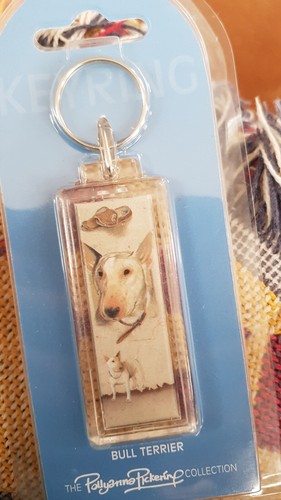 Bull terrier keyring - bull,