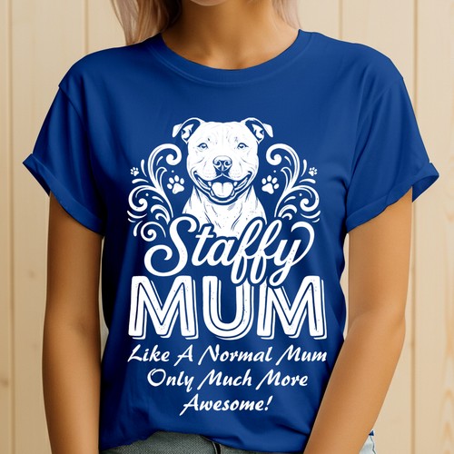 Staffy mum dog breeds - mum, animals