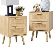 Luxury Set of 2 Rattan Bedside