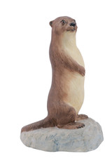 AYNSLEY Pottery Porcelain Otter Ornament 1975