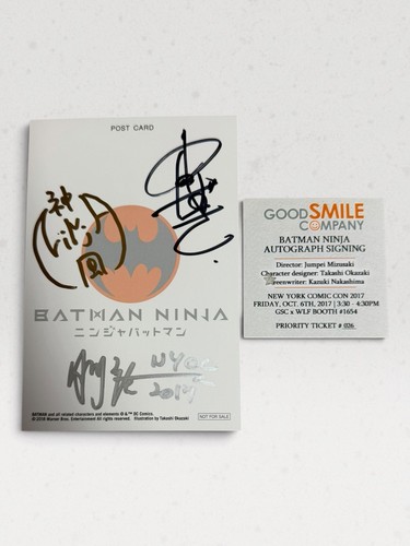 Batman ninja signed postcard - batman,