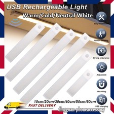 Magnetic Strip Light LED PIR Motion Cabinet Closet Lamp Warm/Cold/Neutral White