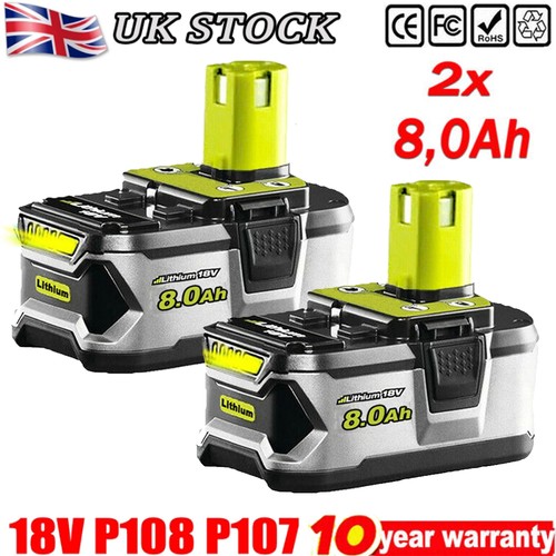 0ah 18v battery for ryobi - 2x,