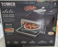 Tower Pizza Oven, Elite, 18L,  2000W, T17141, Grey & Chrome -Brand New