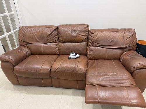 Genuine leather recliner sofa - genuine,