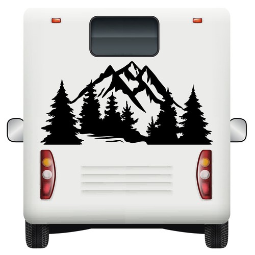 Mountain wall car - mountain, stickers
