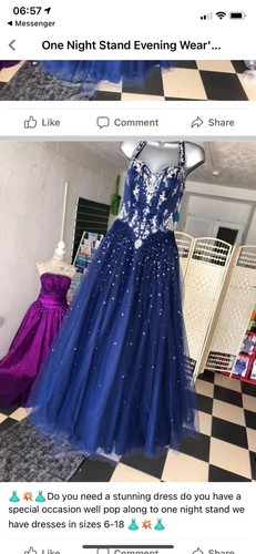 Navy blue prom dress - blue,