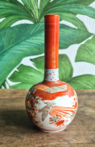 Antique japanese kutani bottle - antique,