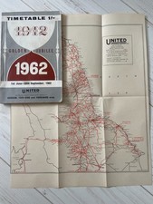 United Automobile Services Bus Timetable dated 1st June 1962 GOLDEN JUBILEE 