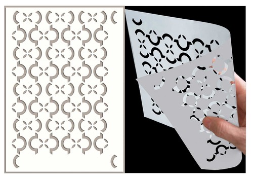 Moroccan stencil cake allover - moroccan,