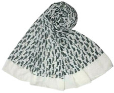 Cat Scarf Grey Cats White