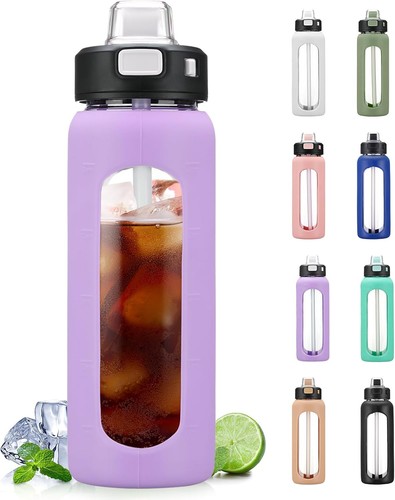 700ml glass water bottle with - 700ml,
