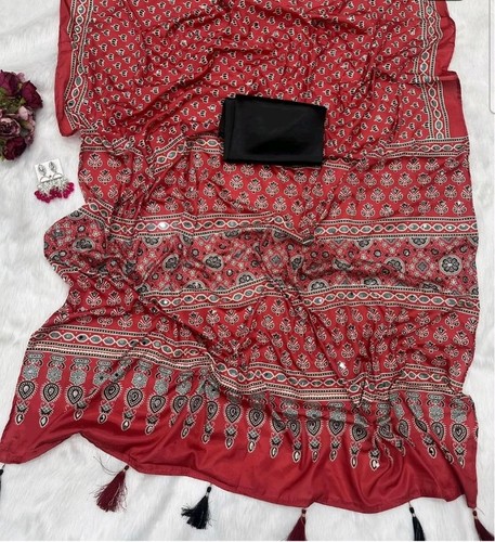 Bnwot ajrakh print satin - ajrakh,