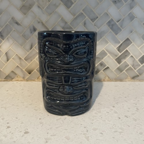 Vintage blue tiki coffee mug - vintage,