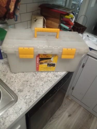 Hard plastic tool box - 20", with
