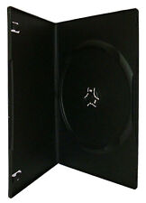 100 Single DVD Case Cases 7mm Spine Slimline Black Clear Front Back Sleeve Slim