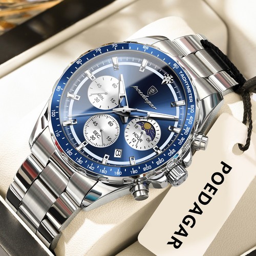 Men quartz watch stainless - watch,