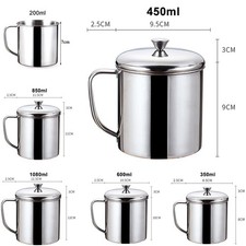 With Handle Stainless steel Cup 1pc Water Milk Coffee Pint Tea Camping Mug