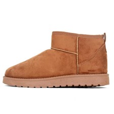 Womens Faux Suede Solid Ankle