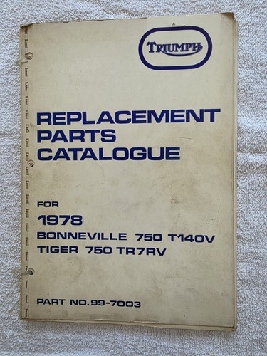 Factory triumph parts manual - factory,