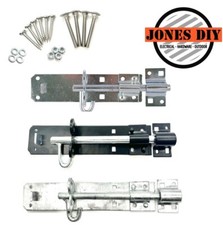 Gate slide bolt with fixings - bolt,