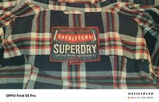 Superdry Vintage Mens Heavy Cotton Twill Lumberjack Over shirt / Jacket Size M
