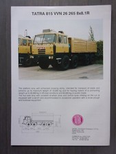 TATRA 815 VVN 8X8 TRUCKS orig 1990s Specs Leaflet Brochure in English