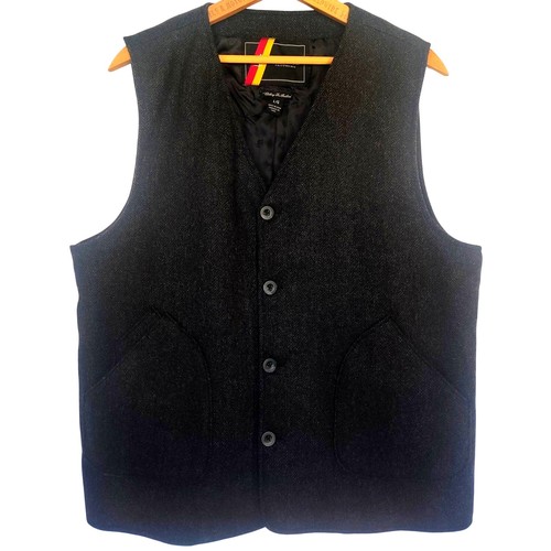 Herringbone tweed waistcoat - tweed,